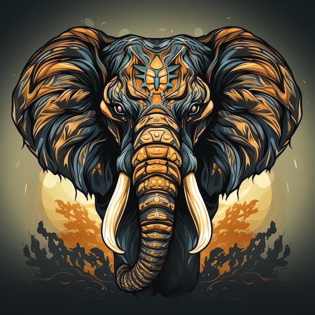 Ilustración del logotipo del elefante