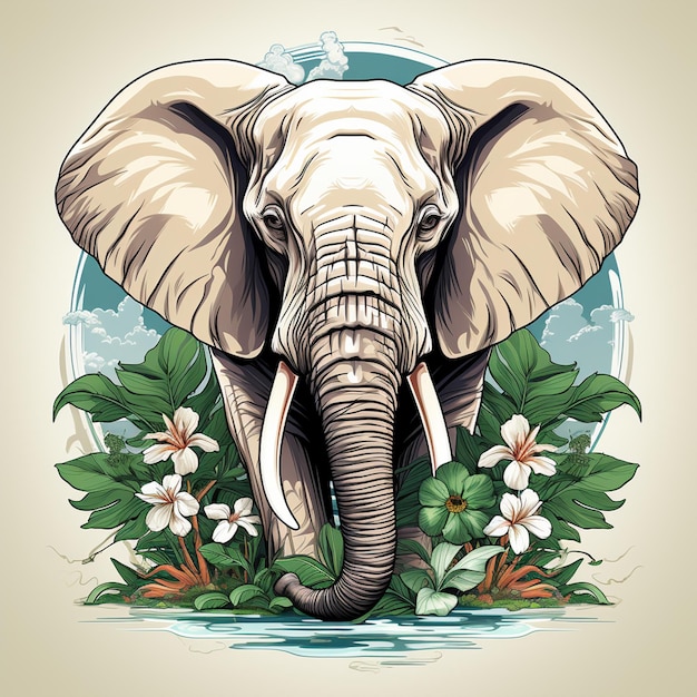 Ilustración del logotipo del elefante