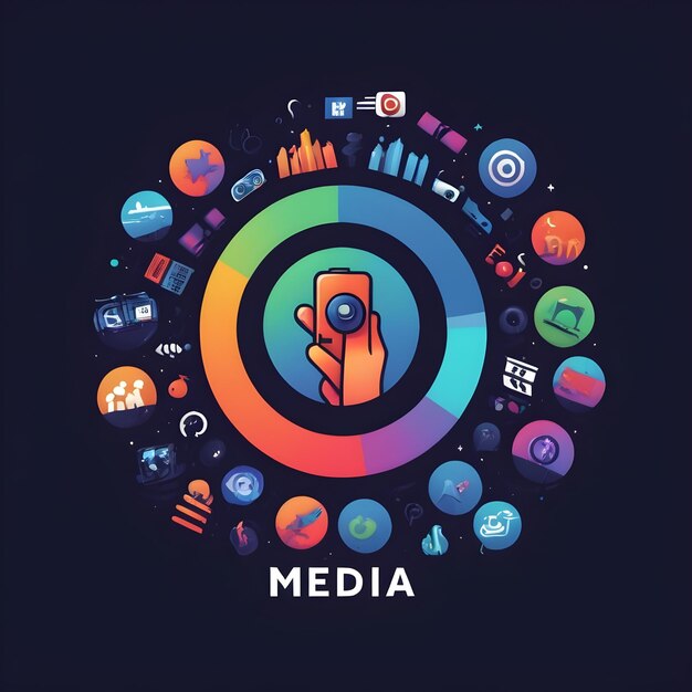 Foto ilustración para el logotipo del equipo de medios