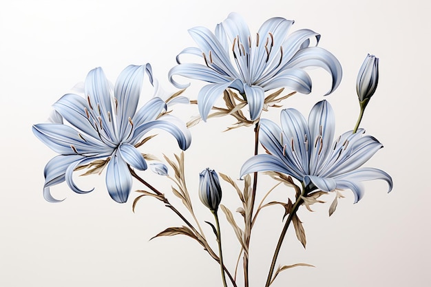 Ilustración del logotipo de la flor de Agapanthus