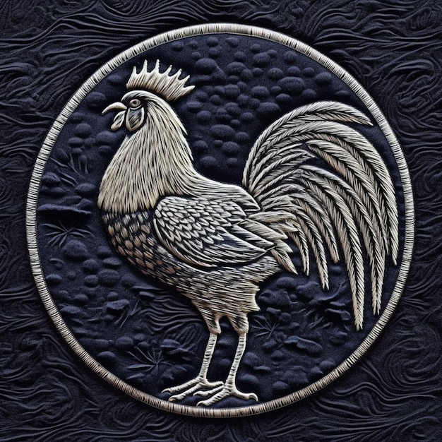 Foto una ilustración del logotipo del gallo