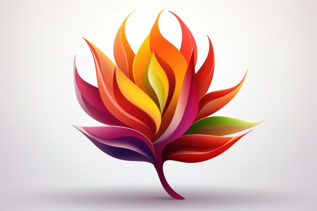 Ilustración del logotipo de la hermosa flor Gloriosa