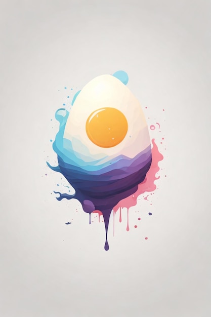 Ilustración del logotipo del vector de huevo minimalista