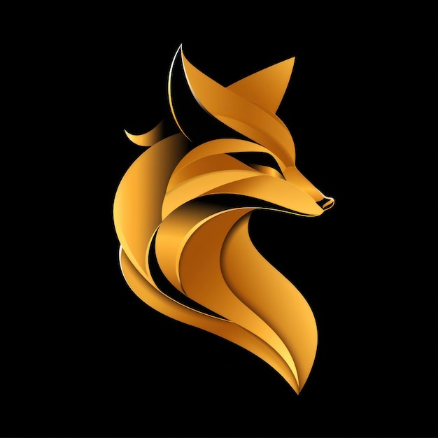 Ilustración del logotipo de un zorro de animales Icono del emblema del zorro Impresión logotipográfica
