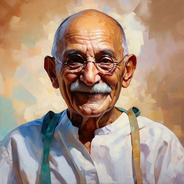 Foto ilustración del mahatma gandhi