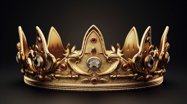 Ilustración majestuosa de la corona de oro