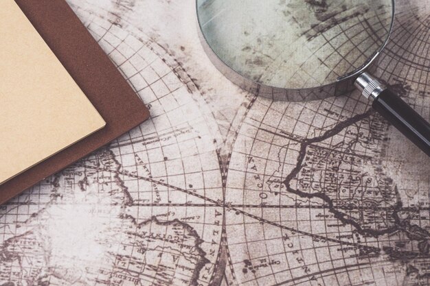 Ilustración del mapa en blanco y negro Foto