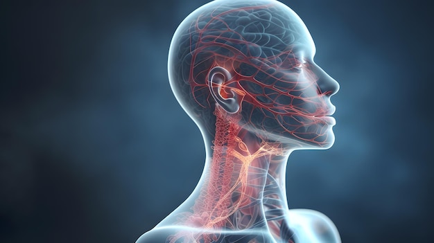 Ilustración médica renderizada en 3D de un endocir de una mujer