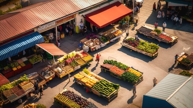 Foto ilustración del mercado