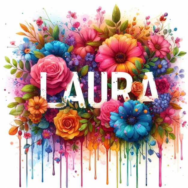 Foto ilustración de la mezcla floral de laura