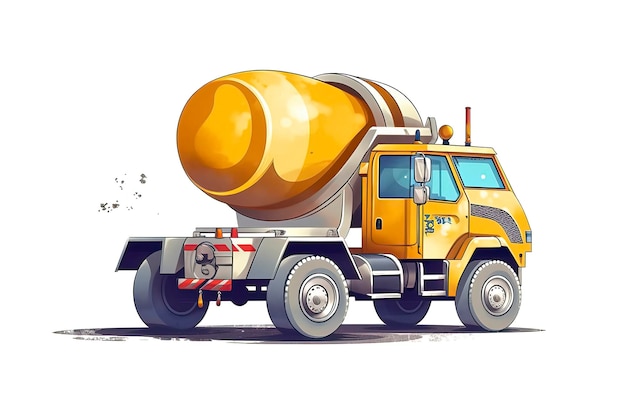 Ilustración de mezclador de concreto Ilustración de transporteIA generativa