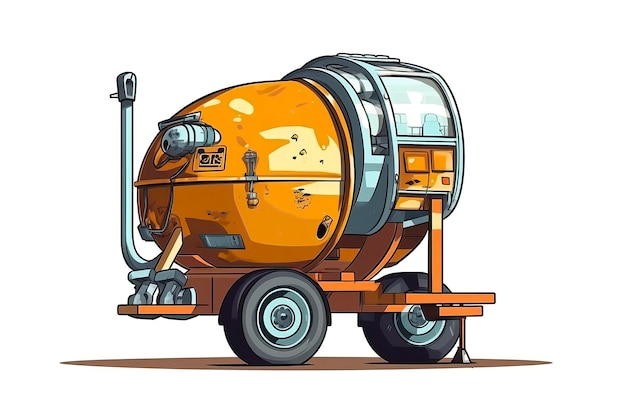 Ilustración de mezclador de concreto Ilustración de transporteIA generativa