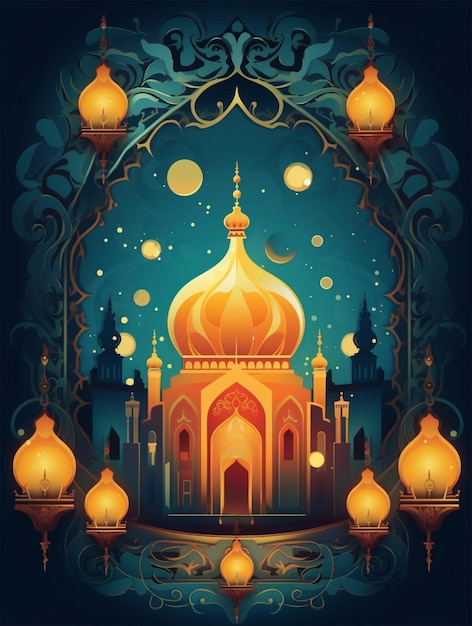 Ilustración de la mezquita islámica
