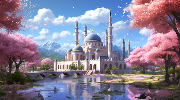 Ilustración de una mezquita