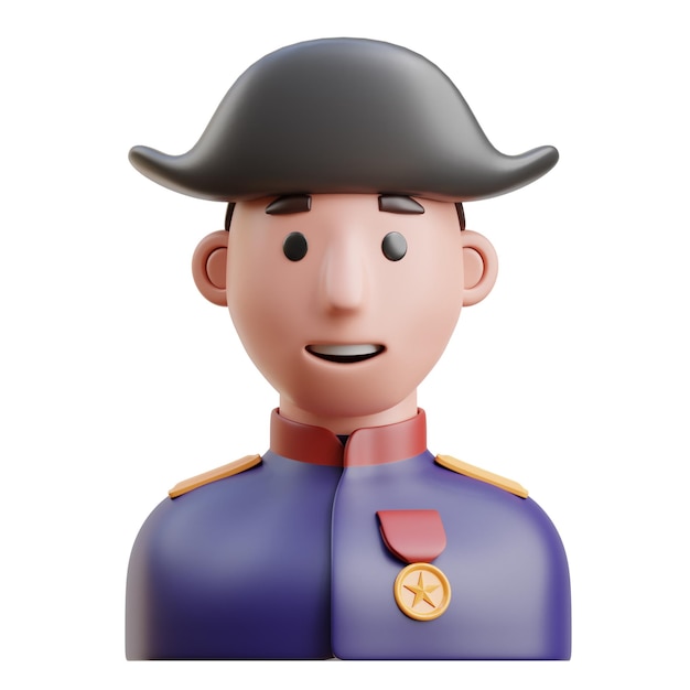 Ilustración militar francesa en 3D de la era napoleónica