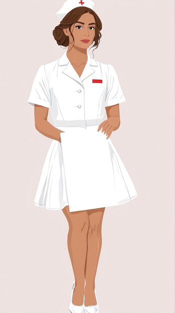 Foto ilustración minimalista de un caso de ipad de una enfermera