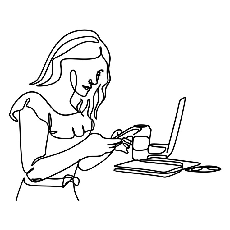 Foto ilustración minimalista y elegante de una mujer