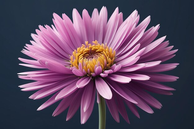 Ilustración minimalista de una IA generativa de una sola flor de aster