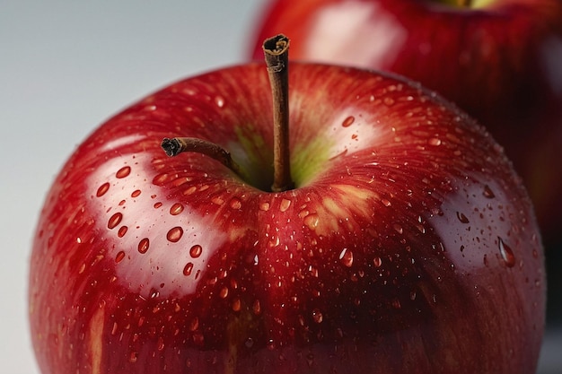 Ilustración minimalista de la manzana roja