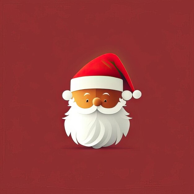 Foto ilustración minimalista de papá noel