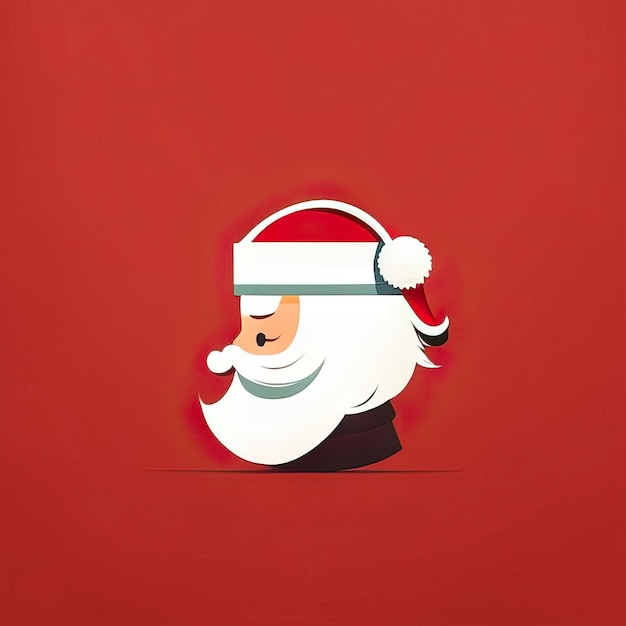 Foto ilustración minimalista de papá noel