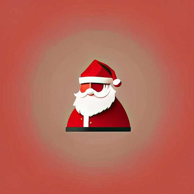 Foto ilustración minimalista de papá noel