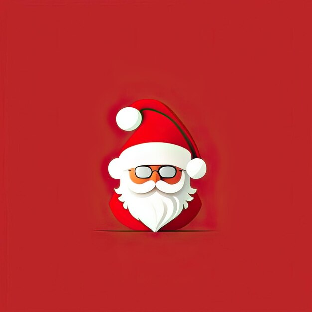 Ilustración minimalista de Papá Noel