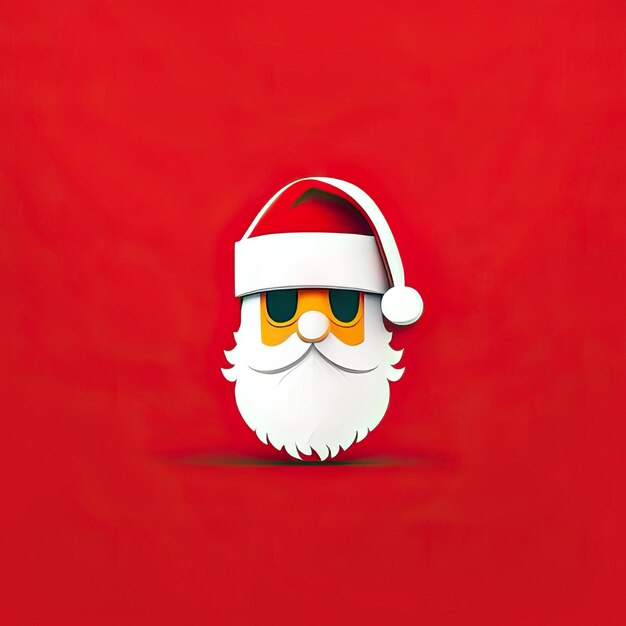 Foto ilustración minimalista de papá noel