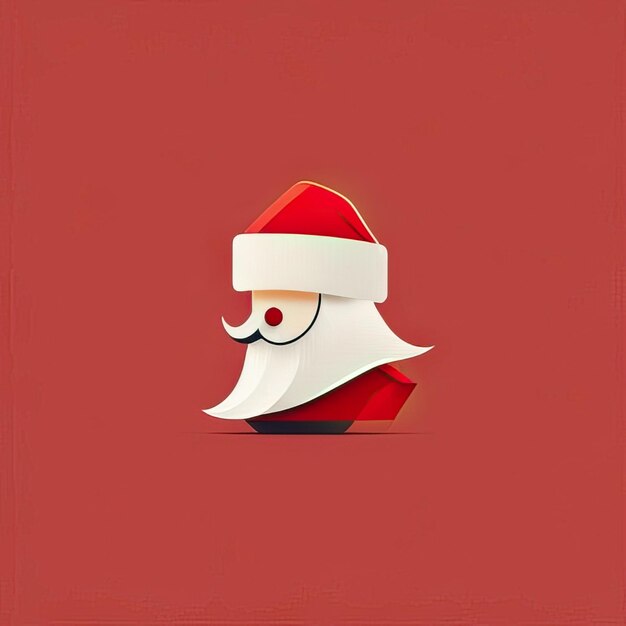 Foto ilustración minimalista de papá noel