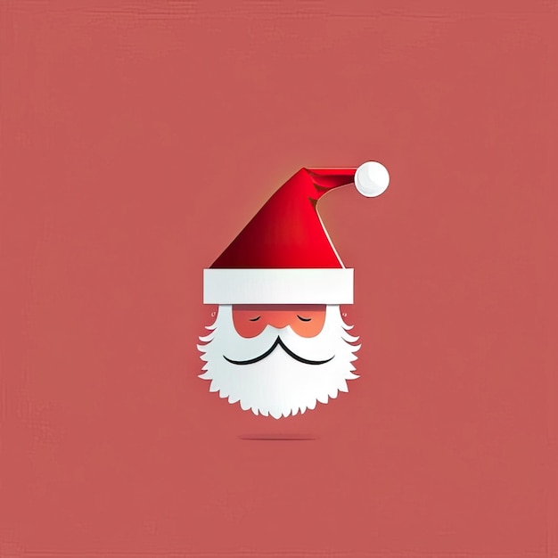 Foto ilustración minimalista de papá noel