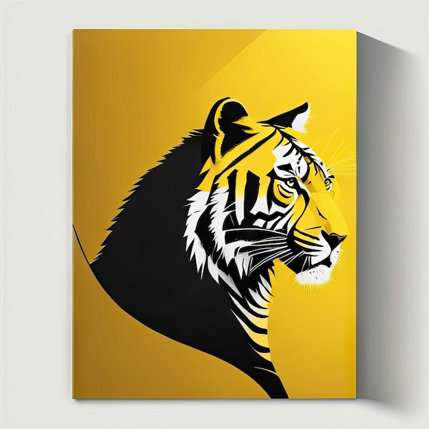 Ilustración minimalista de tigre