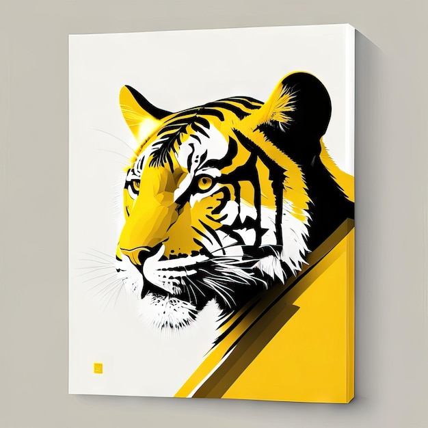 Foto ilustración minimalista de tigre