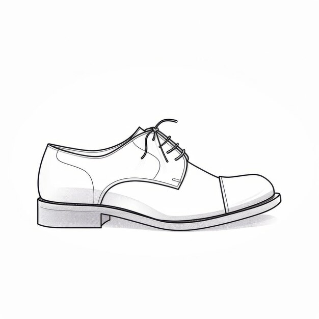 Foto ilustración minimalista de zapatos sobre un fondo blanco