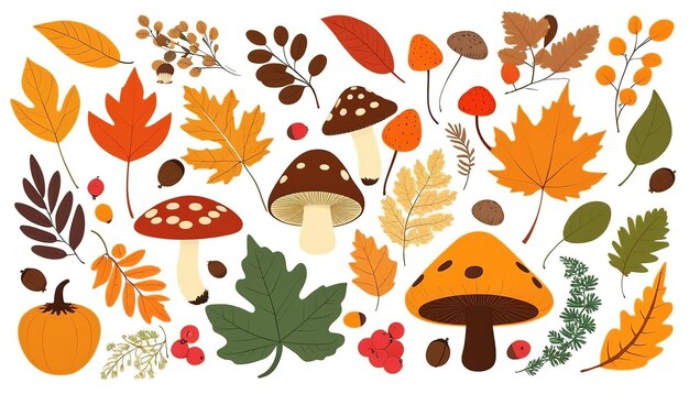 Ilustración moderna de la cosecha de otoño para niños