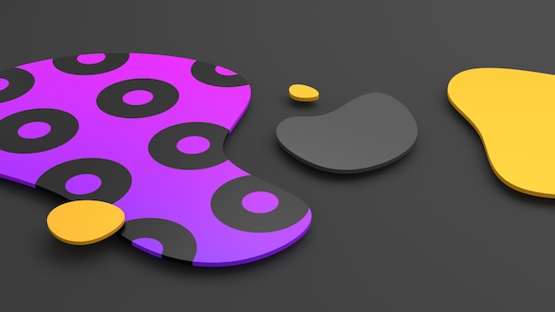 Ilustración moderna del diseño abstracto del fondo del render 3d