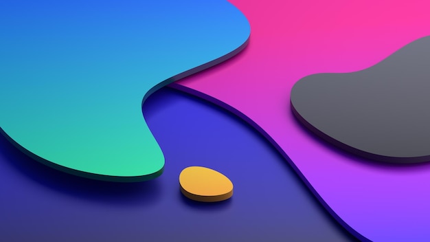 Ilustración moderna del diseño abstracto del fondo del render 3d