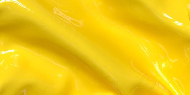 Ilustración moderna con fondo líquido amarillo Fondo de diseño de onda brillante abstracto