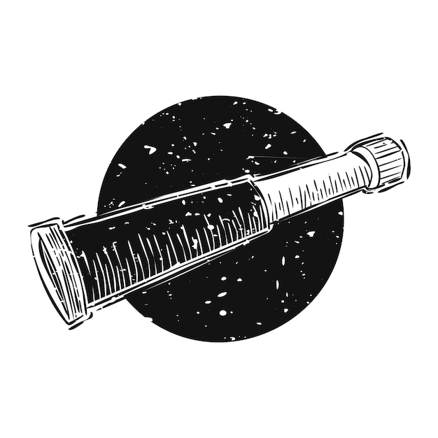 Ilustración monocular vintage Png de fondo transparente