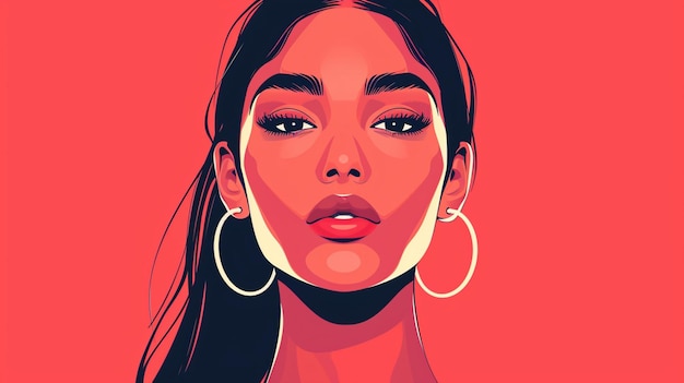 Ilustración de una mujer hermosa