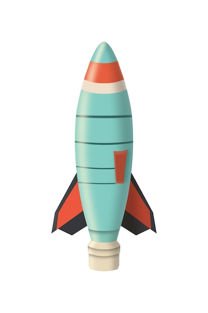 Ilustración de una nave espacial de cohete