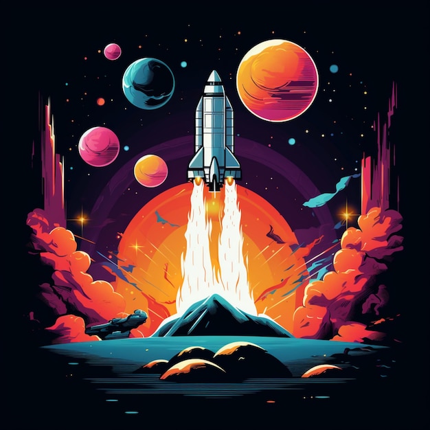 ilustración de nave espacial