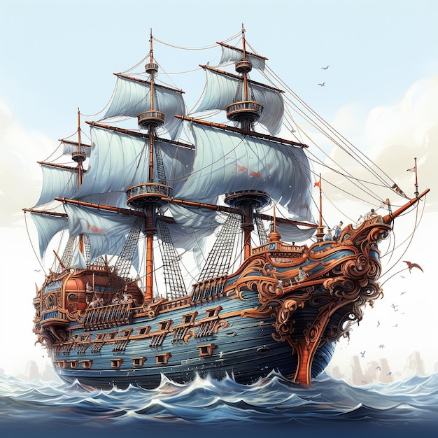 ilustración de la nave