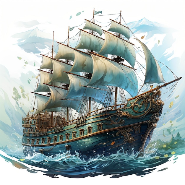 ilustración de la nave