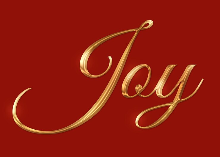 Foto ilustración de navidad de alegría roja y dorada