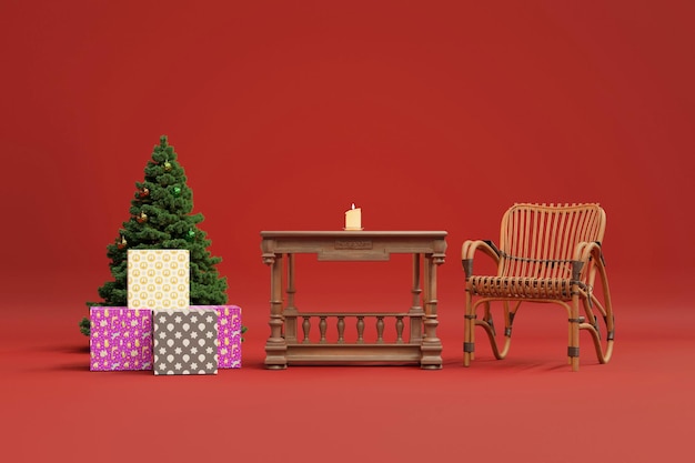 Ilustración de Navidad decorativa 3D