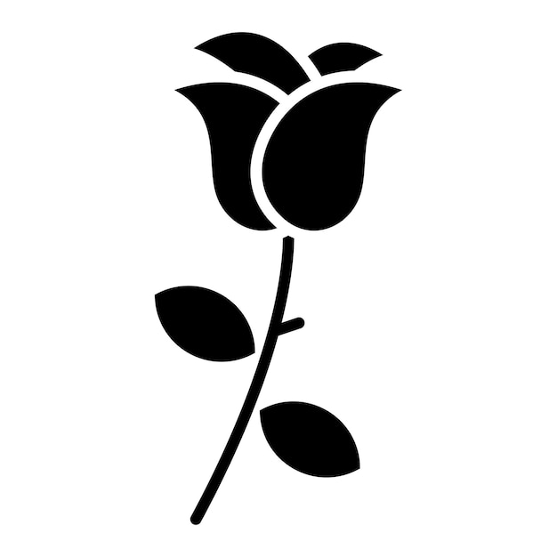 Ilustración negra sólida de glifo rosa