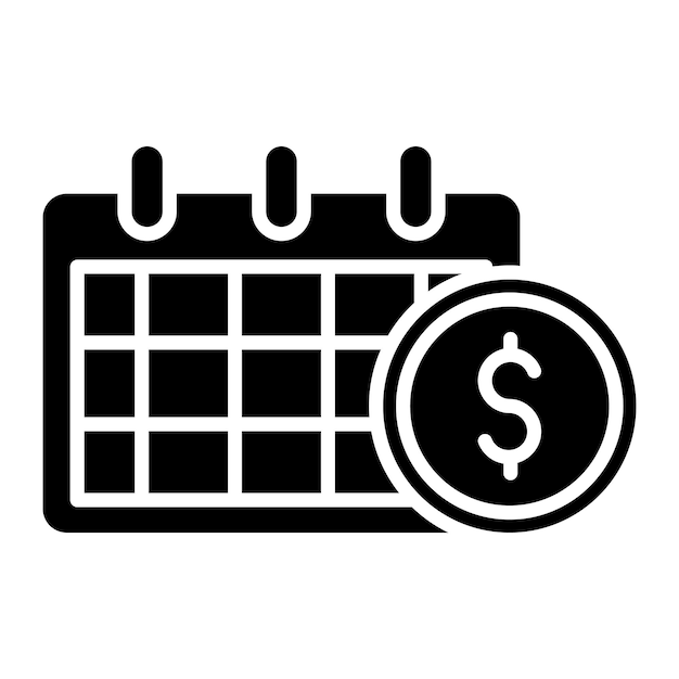 Ilustración en negro sólido de Payday Glyph