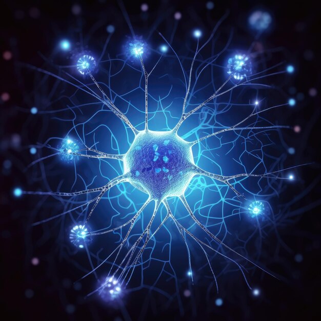 Foto ilustración neurotransmisor sistema nervioso