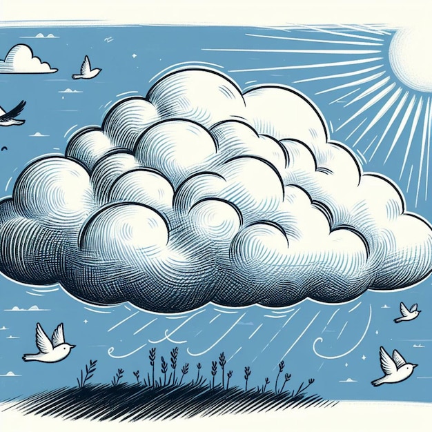 Ilustración de las nubes