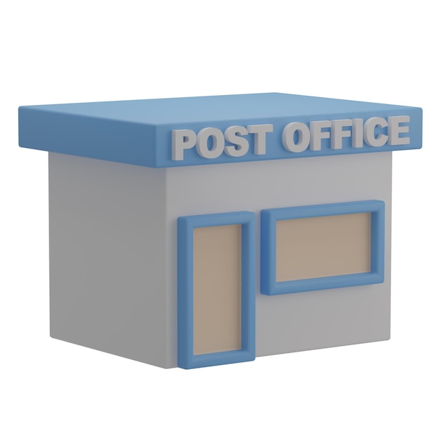 Ilustración de la oficina de correos 3D